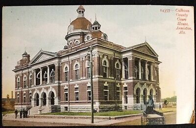 Calhoun County Court House  Anniston Alabama AL c1900s Red Letter Postcard  A2