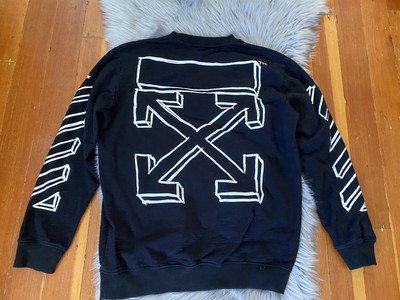 OFF-WHITE MAIN LABEL Blue Hoodie size M 