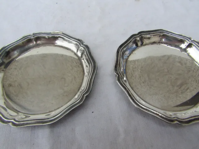 paire coupelles dessous de verre en metal argente christofle  diametre 8.7 cm 2