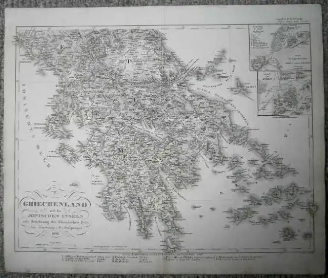 1848 Stieler map GREECE & IONIAN ISLANDS (#38c)