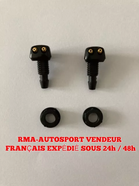 2X Gicleur Lave Glace Double Buse Avant Pour Renault Peugeot Citroën Audi Ect..