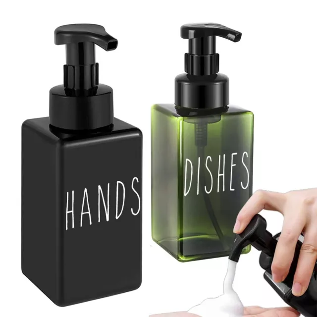 450/600ML Foaming Soap Dispenser Kitchen Countertop Hand Soap Dishes Liquid Cont