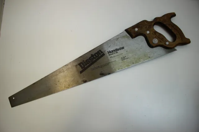 Vintage Disston 26" Saw, 10 Point. "Dittson USA” Wood Handle Nice Condition D-23