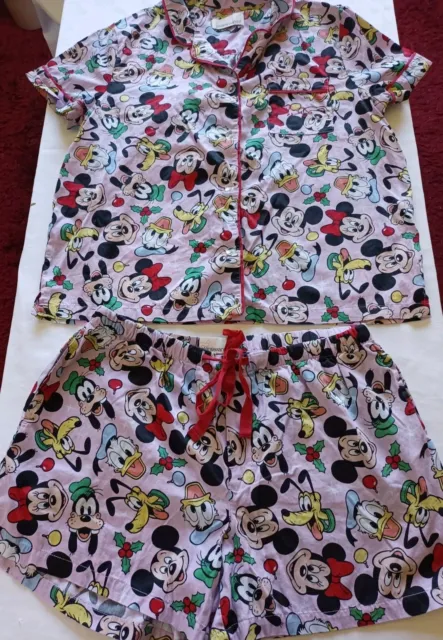 PETER ALEXANDER LADIES DISNEY SHORT PYJAMA SET 2 PIECE. SIZE L EXC Con .