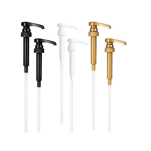 Lot De 4 Pompes Doseuses Distributeur Sirop - Pompe à Savon Réutilisable 4cm³ 28/410 Blanc