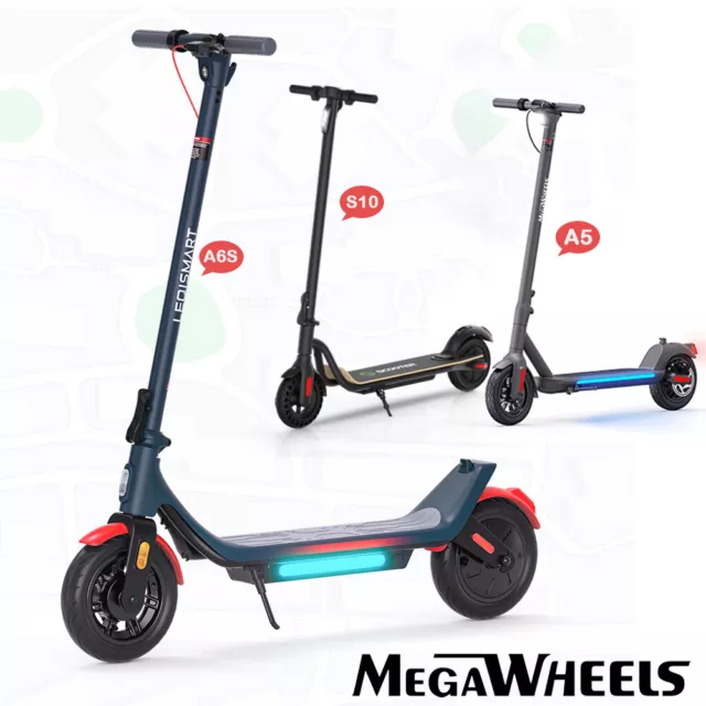 Megawheels Electric Scooter for Adults,Foldable & Portable, LCD-Display, 3 Speed