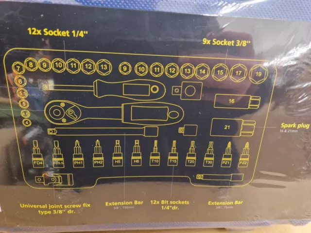 Michelin MSS 42 Steckschlüssel-Satz Knarrenkasten Ratschenkasten Werkzeugkoffer 3