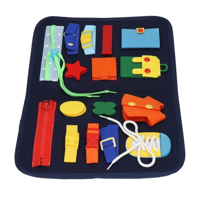 Aomig Busy Board Montessori In Legno Con Luci LED | Tavolo Attività Interruttori Per Bambini 1-8 Anni