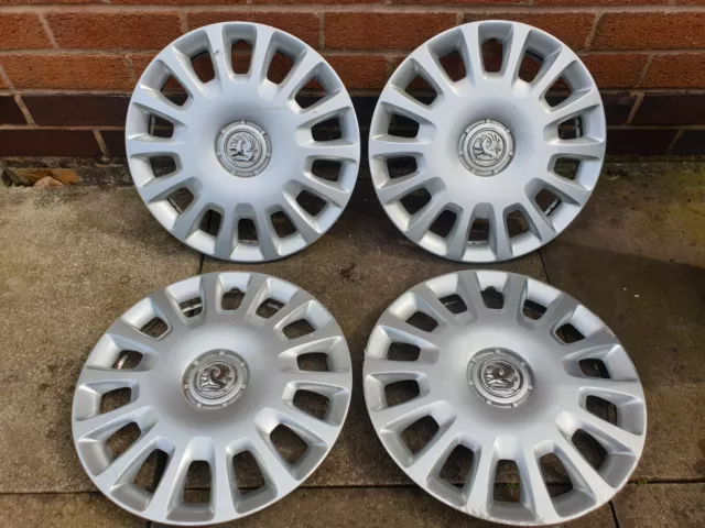 Set of Genuine Vauxhall Corsa 14" Wheel Trims Hub Caps x4 Parts Agila Combo