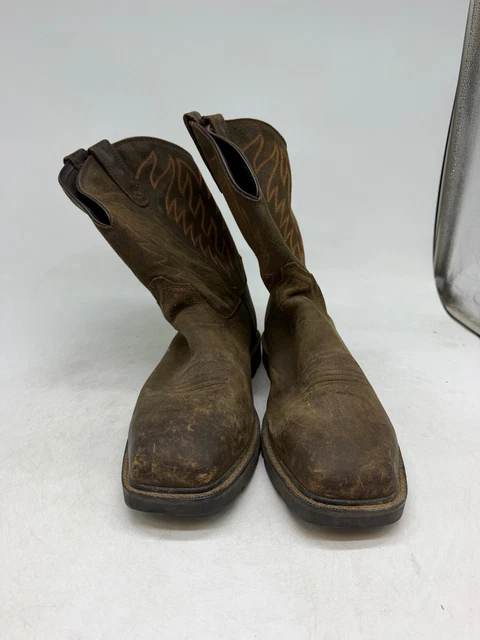 ARIAT GROUNDBREAKER STEEL Toe Work Boots Men's Brown Leather Waterproof ...