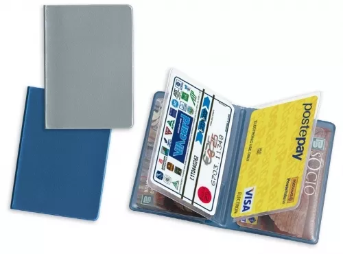 Porta carte di credito card 4 tasche materiale PVC cm 9,4 x 6,7  COMODISSIMO