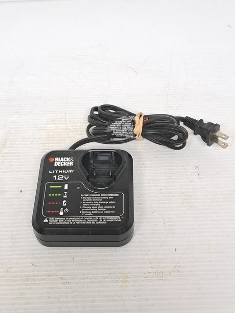 Black & Decker LCS12 90592257 12V Lithium Ion Battery Charger LB12 LBXR12