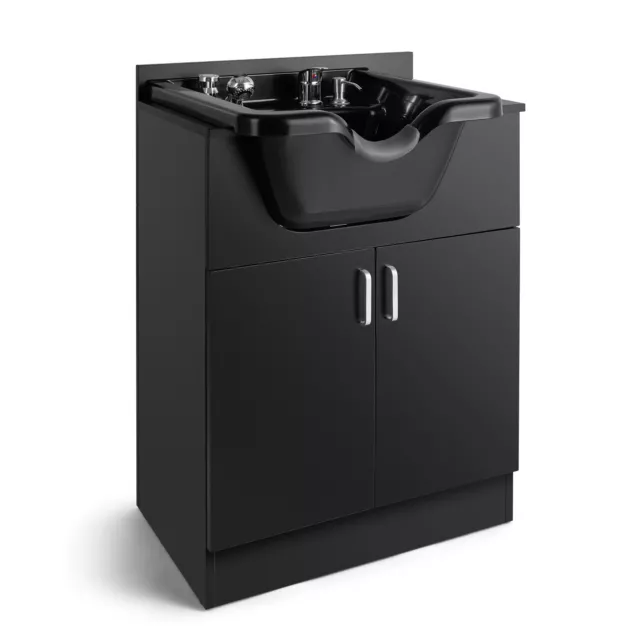 Backwash Sink Station Shampoo Bowl Beauty Spa Salon Hair Barber Equipment Black Backwash Sink Station Shampoo Bowl Beauty Spa Salon Hair Barber Equipment Black