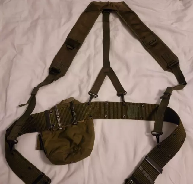 US Military LC-1 LC-2 ALICE SUSPENDERS Belt OD Green Y Type Straps Load Bearing