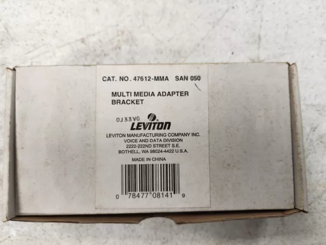 Leviton Structured Multi-Media Adapter Mounting Bracket new in box 47612-MMA
