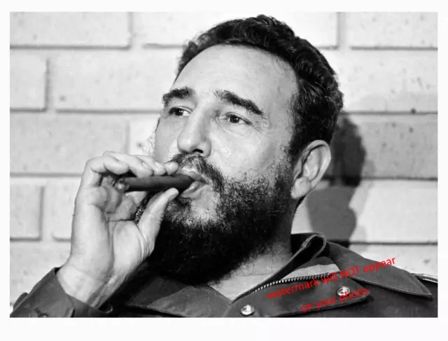 Fidel Castro Cigar PHOTO Smoking Cuban President Cuba