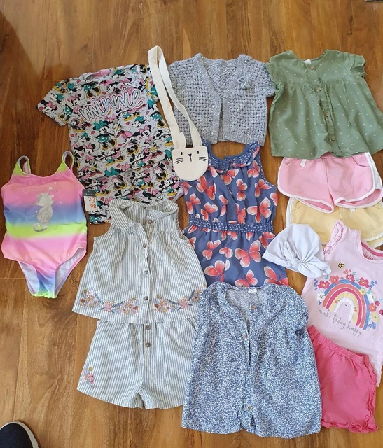 Bundle 15 X Girls Summer Clothing - Shorts / T Shirts / Shorts Set Age 2 / 3 Yrs