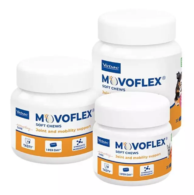 MOVOFLEX¹ Chien protection articulaire cartilage soutien mobilité S/M/L 30 un