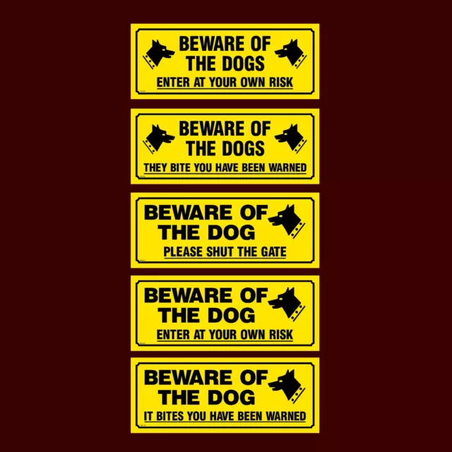 Beware of the Dog Plastic Sign, Sticker - All Sizes - Pick your Design