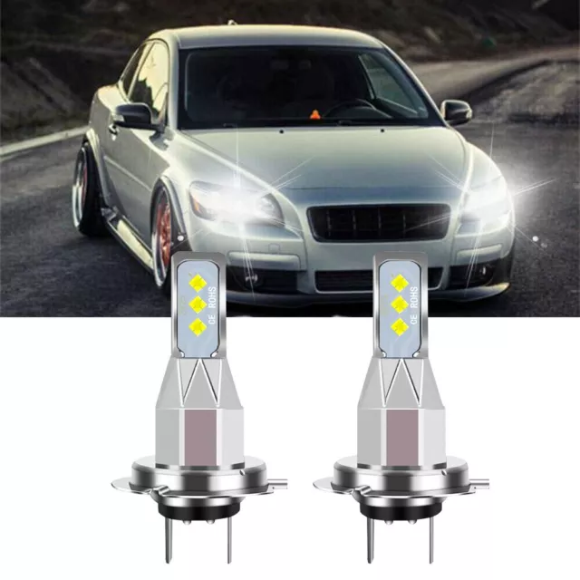 FOR Volvo C30 2006-2012 - 2x H7 LED HEADLIGHT BULBS KIT PURE WHITE 6000K