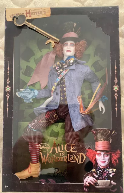 2009 Disney Alice In Wonderland Mad Hatter Doll Johnny Depp NRFB