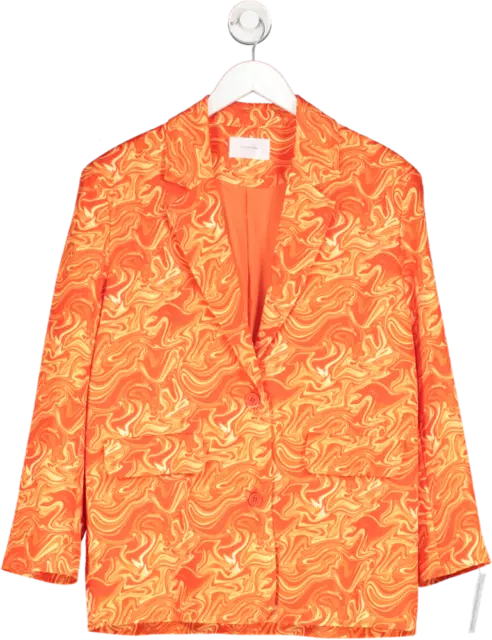 hosbjerg Orange Swirl Printed Blazer UK S