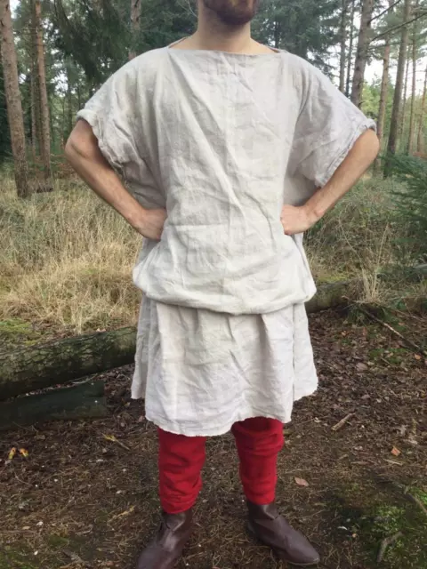 Autentica Tunica LARP in puro lino rievocazione storica romana