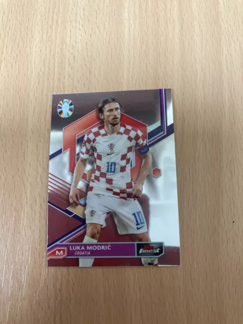 Topps Finest Euro 2024 Trading Card Luka Modric Croatia