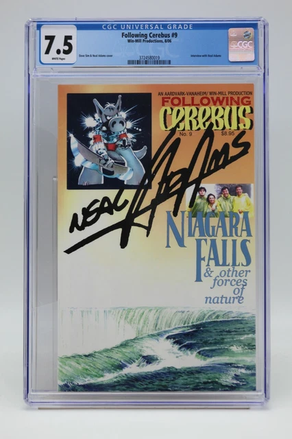 Following Cerebus (2004) #9 Dave Sims & Neal Adams CGC 7.5 Blue Label White Pgs