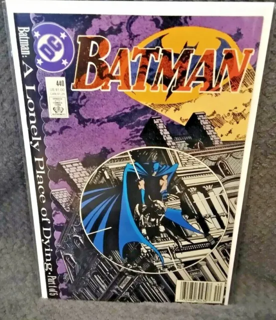 BATMAN #440 NM 1989 DC Comics - Lonely Place of Dying - Perez cover - Newsstand
