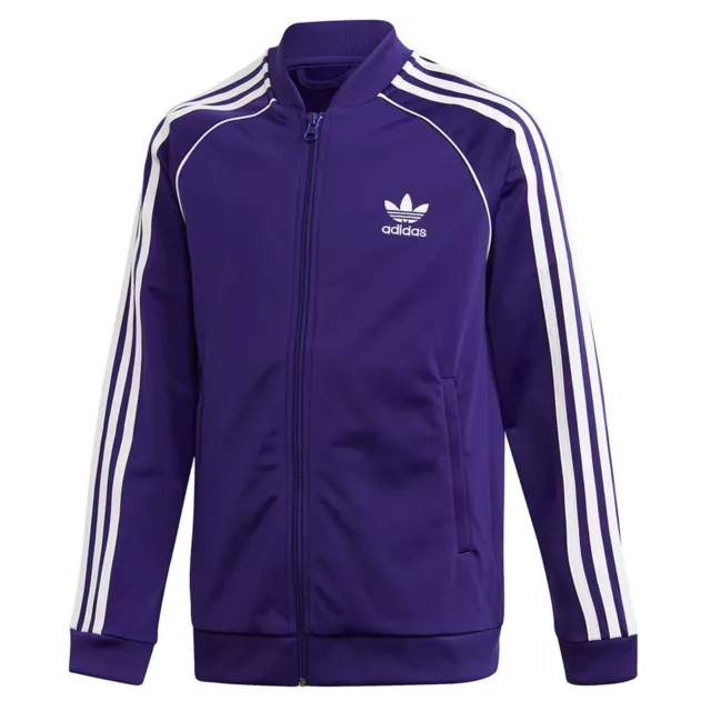 adidas Originals Kinder Superstar Track Top Sportjacke Trainings Jacke Lila