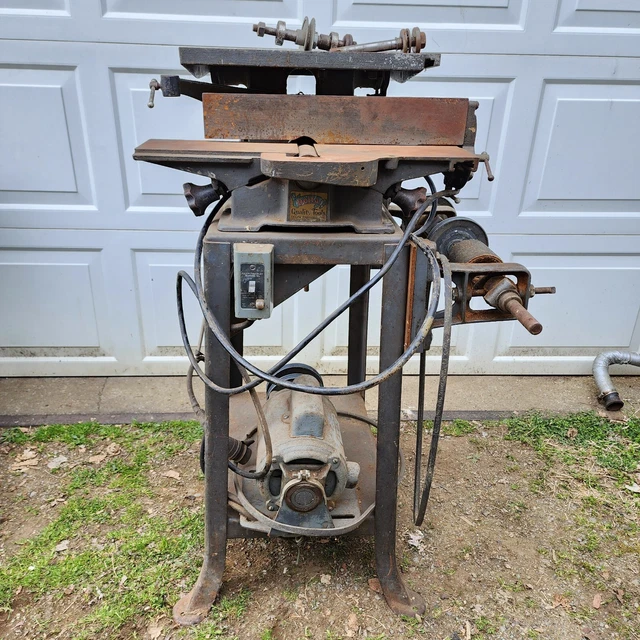 Vintage Delta 8” Table Saw/4” Jointer Combo Splayed Leg Stand Vintage Delta 8” Table Saw/4” Jointer Combo Splayed Leg Stand
