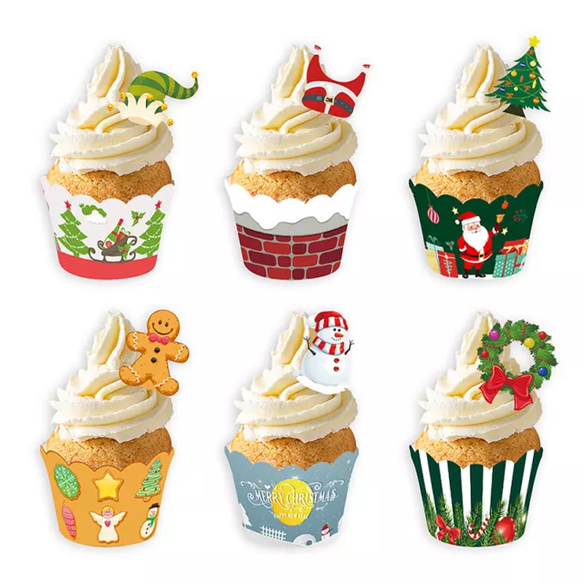 Merry Christmas Cake Edge Betting Card Santa Claus Party Decoration Supplies
