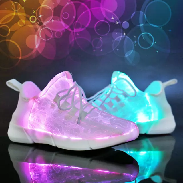 Hot Size 25-46 Summer Led Fiber Optic Shoes Men Women USB Sneakers Light Up Shoe