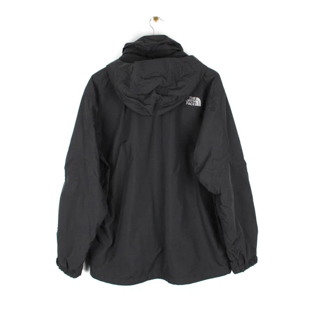 North Face Hyvent Jacket Waterproof Rain Coat Black Full Zip Mens Size M 2