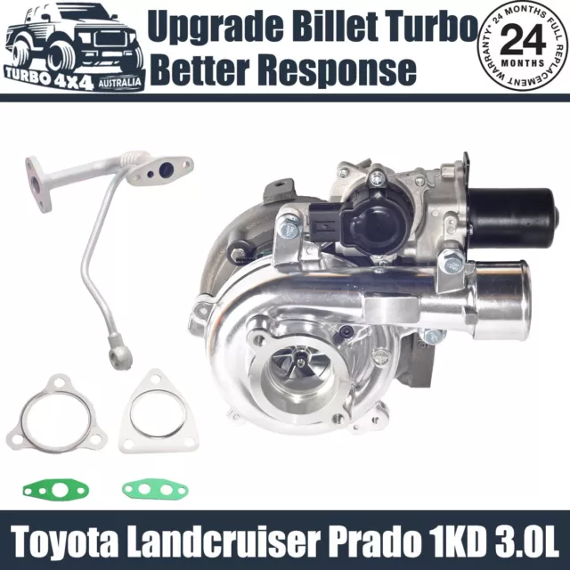 Billet Turbo+Genuine Oil Feed Pipe For Toyota Land Cruiser Prado D4D 1KD-FTV 3.0