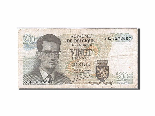 [#261002] Banknote, Belgium, 20 Francs, 1964-1966, 1964, KM:138, VF(20-25)
