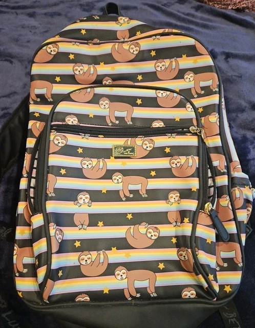 BETSEY JOHNSON RAINBOW Sloth Backpack with Matching Pouch  display picture 3