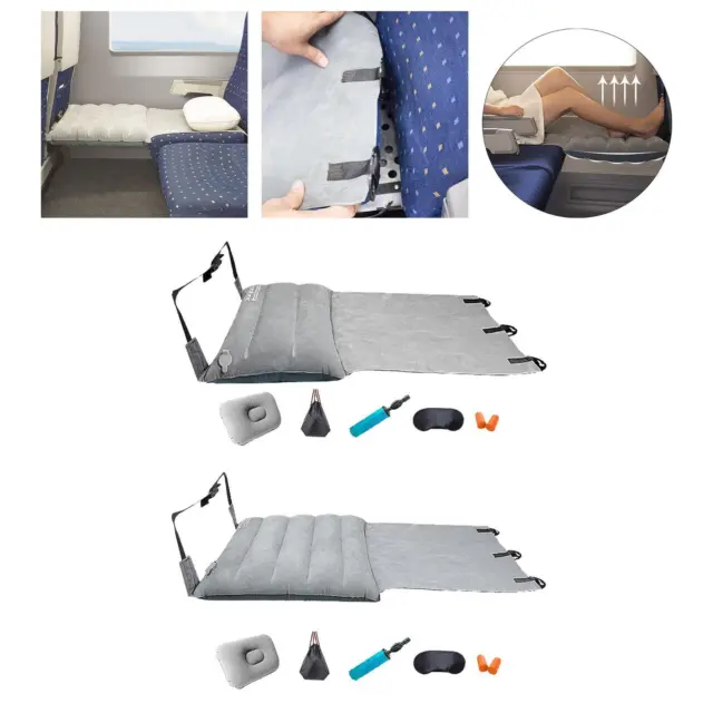 Airplane Footrest Hammock for Kids Travel Bed with Inflatable Tube Elevate Legs