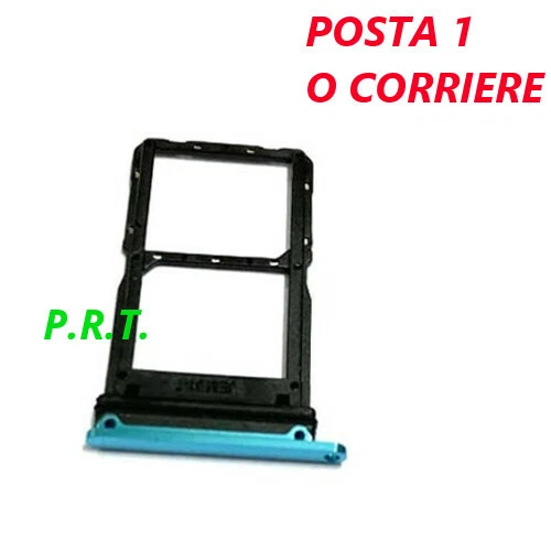 CARRELLO PORTA SIM CARD + SD SCHEDA x XIAOMI MI 10 MI 10 PRO BLU GREY BIANCO ORO