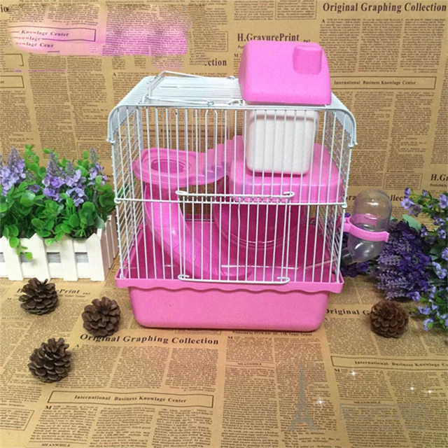 Plastic Hamster Cage No Bars Hamster Travel Cage Double Layer 3