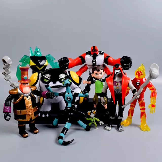 0 Lot 9 Pcs Ben 10 XLR8 Headblast Four Arms Action Figure Model Toys Cake Topper