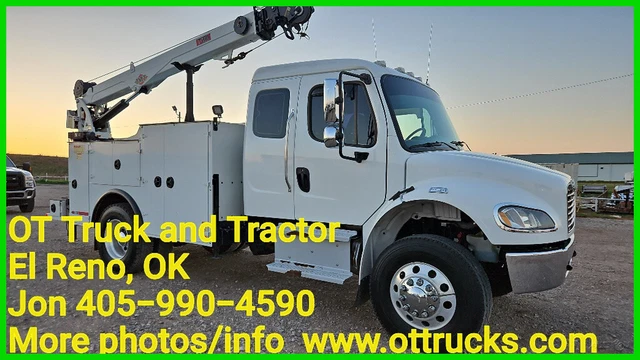 2018 Freightliner 4wd M2 Ext Cab 7500lb 30ft Crane Mechanics Service Truck Auto