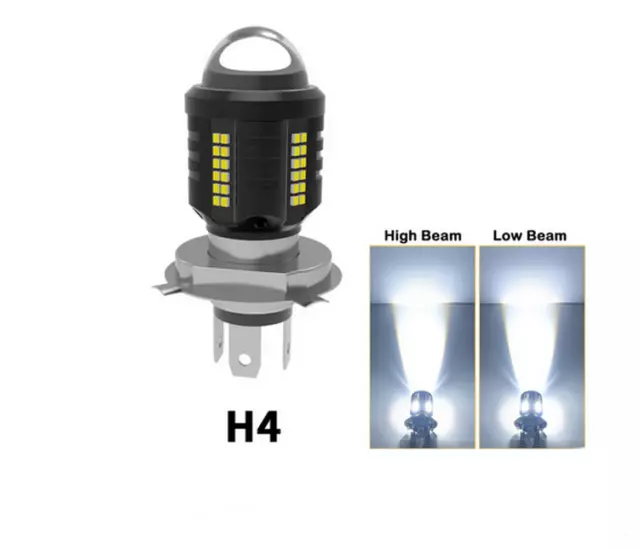 Ampoule LED H4 Blanc 6000k 26 watts Feux Croisement Plein phares motos  scooters