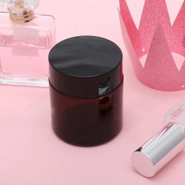 6 pz barattoli d'ambra coperchi contenitori cosmetici vuoti bottiglie lozione ricaricabili
