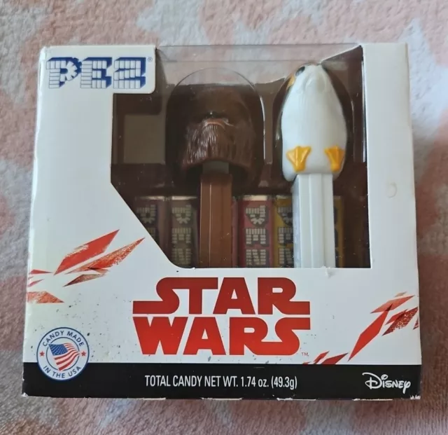 Star Wars: The Last Jedi Chewbacca And Porg Pez Dispenser Set Candy 2017 SEALED