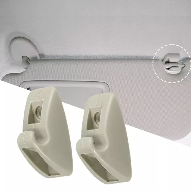 2x Halterung für Sonnenblende Clip Retainer Hanger MK1 Beige 191857559