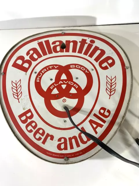 Vintage Ballantine Beer TIN  Advertising Light   parts only