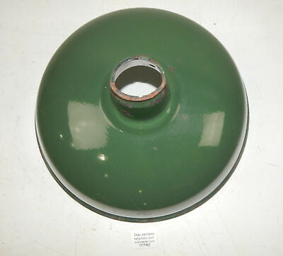 Vintage Metal Shop Light Shades Green Porcelain Enamel D=14" Garage Industrial 0 2