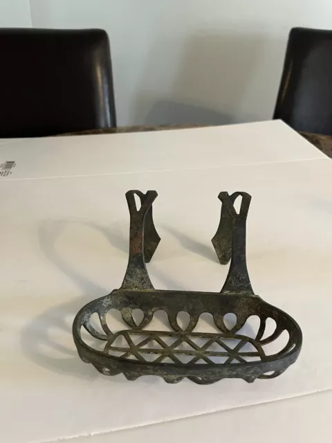 Antique Metal Claw Foot Tub Hanging Soap, Farmhouse Architectural Salvage